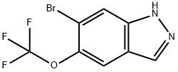 6-溴-5-(三氟甲氧基)-1H-吲唑 结构式