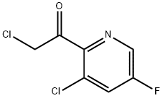 2-chloro-1-(3-chloro-5-fluoropyridin-2-yl)ethanone 结构式