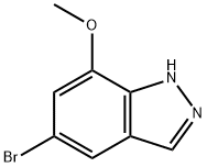 5-溴-7-甲氧基-1H-吲唑 结构式