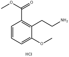 2-胺乙基-3-甲氧基苯甲酸甲酯盐酸盐 结构式