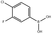 4-氯-3-氟苯硼酸 结构式