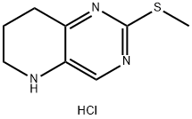 2-(甲硫基)-5,6,7,8-四氢吡啶并[3,2-D]嘧啶盐酸盐 结构式