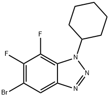 5-BroMo-1-cyclohexyl-6,7-difluoro-1,2,3-benzotriazole 结构式