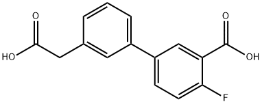 3'-羧基-4'-氟[1,1'-联苯]-3-乙酸 结构式