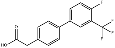 {4-[4-Fluoro-3-(trifluoroMethyl)phenyl]phenyl}acetic acid 结构式
