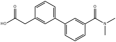 3-羧甲基-3'-(二甲氨基羰基)联苯 结构式