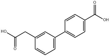 4'-羧基[1,1'-联苯]-3-乙酸 结构式