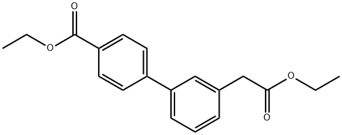 4-[3-(2-乙氧基-2-氧乙基)苯基]苯甲酸乙酯 结构式