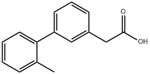 3-(2-METHYLPHENYL)PHENYL]ACETIC ACID 结构式