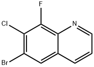 6-溴-7-氯-8-氟喹啉 结构式