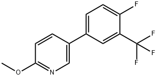 5-[4-氟-3-(三氟甲基)苯基]-2-甲氧基吡啶 结构式