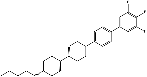 反,反-3,4,5-三氟-4'-(4'-戊基双环己-4-基)联苯 结构式
