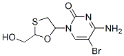 5-bromo-1-(2-(hydroxymethyl)-1,3-oxathiolan-5-yl)cytosine 结构式