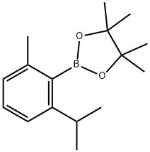 2-(2-异丙基-6-甲基苯基)-4,4,5,5-四甲基-1,3,2-二噁硼烷 结构式