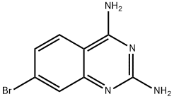 7-溴-2,4-二氨基喹唑啉 结构式