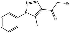 2-溴-1-(5-甲基-1-苯基-吡唑-4-基)-1-乙酮 结构式