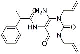 Benzeneacetamide,  N-(6-amino-1,2,3,4-tetrahydro-2,4-dioxo-1,3-di-2-propenyl-5-pyrimidinyl)--alpha--methyl-  (9CI) 结构式