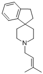 3,4-dihydro-1'-(3-methylbut-2-enyl)spiro(1H-indene-1,4'-piperidine) 结构式