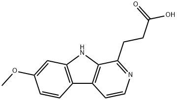 7-甲氧基-BETA-咔啉-1-丙酸 结构式