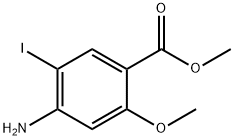 4-氨基-5-碘-2-甲氧基苯甲酸甲酯 结构式