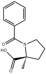 1-苯甲酰基-2-甲基吡咯烷-2-羧酸 结构式