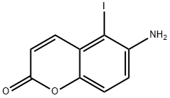 5-IODO-6-AMINO-1,2-BENZOPYRONE 结构式