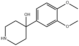 4-(3,4-二甲氧基苯基)哌啶-4-醇盐酸盐 结构式