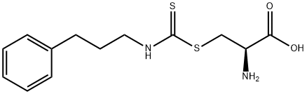 S-[N-(3-苯丙基)氨基硫羰基]-L-半胱氨酸 结构式