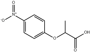 2-(4-硝基苯氧基)丙酸 结构式