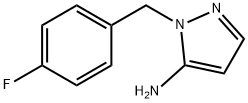 [2-(4-氟苄基)吡唑-3-基]胺 结构式