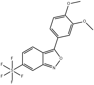 3-(3,4-二甲氧基苯基)-6-(五氟-Λ6-硫基)苯并[C]异噁唑 结构式