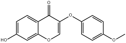 7-羟基-3-(4-甲氧基苯氧基)苯并吡喃-4-酮 结构式