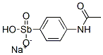 N-[p-(dihydroxystibino)phenyl]acetamide Sb-oxide, monosodium salt  结构式