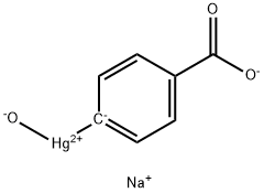4-(羟基汞)苯甲酸钠 结构式