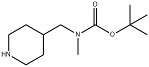甲基(哌啶-4-甲基)氨基甲酸叔丁酯 结构式