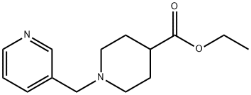 1-(吡啶-3-基甲基)哌啶-4-甲酸乙酯 结构式