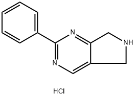 2-苯基-6,7-二氢-5H-吡咯并[3,4-D]嘧啶盐酸盐 结构式