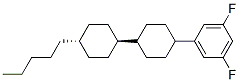 1,3-Difluor-5-[trans-4-(trans-4-pentylcyclohexyl)-cyclohexyl]-benzol 结构式