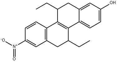 2-nitro-5,11-diethyl-5,6,11,12-tetrahydrochrysen-8-ol 结构式