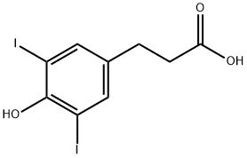 3,5-diiodo-4-hydroxyphenylpropionic acid 结构式