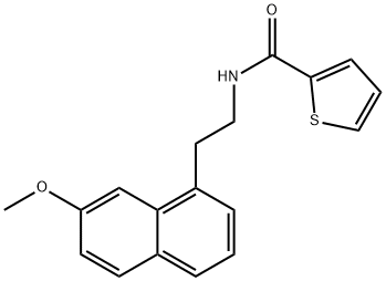N-[2-(7-methoxynaphthalen-1-yl)ethyl]thiophene-2-carboxamide 结构式