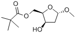 METHYL2-DEOXY-5-O-PIVALOYL-ALPHA-D-THREO-PENTOFURANOSIDE 结构式