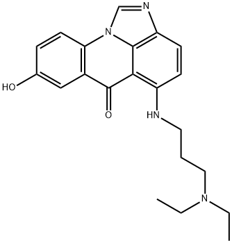 5-((3-Diethylamino)propyl)amino-8-hydroxy-6H-imidazo(4,5,1-de)acridin- 6-one 结构式
