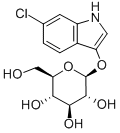 6-氯-3-吲哚基-D-吡喃半乳糖苷 结构式
