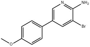 3-BroMo-5-(4-Methoxyphenyl)-2-pyridinaMine 结构式