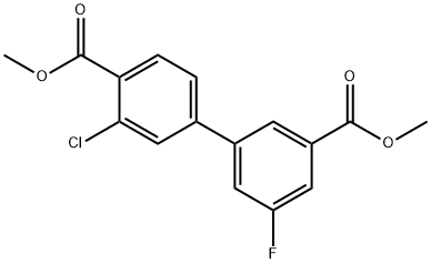 DiMethyl 3-chloro-3'-fluorobiphenyl-4,5'-dicarboxylate 结构式