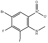 4-溴-2,3-二氟-N-甲基-6-硝基苯胺 结构式