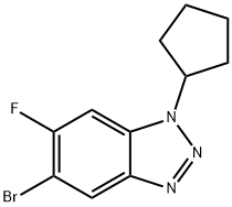 5-BroMo-1-cyclopentyl-6-fluoro-1,2,3-benzotriazole 结构式