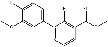 Methyl 2-fluoro-3-(4-fluoro-3-Methoxyphenyl)benzoate 结构式