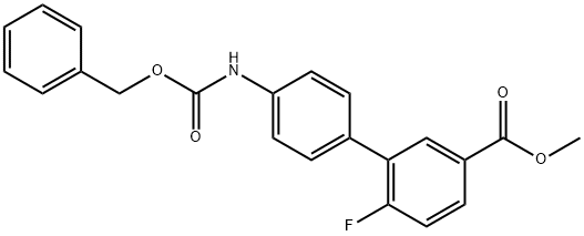 Methyl 3-(4-Cbz-aMinophenyl)-4-fluorobenzoate 结构式